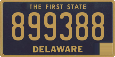 DE license plate 899388
