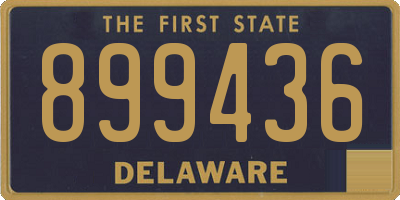 DE license plate 899436