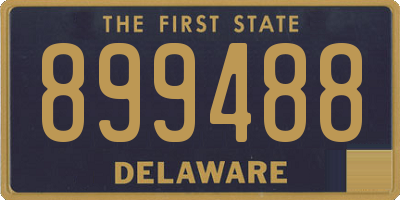 DE license plate 899488