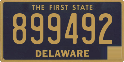 DE license plate 899492