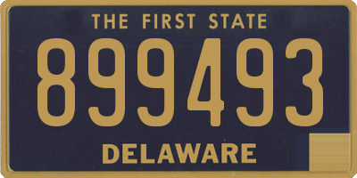 DE license plate 899493
