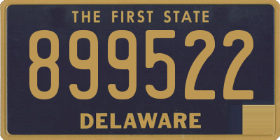 DE license plate 899522