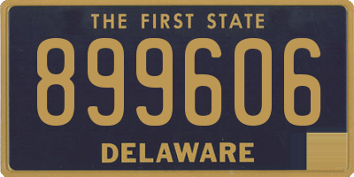 DE license plate 899606