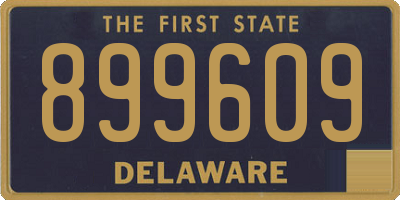 DE license plate 899609