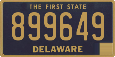 DE license plate 899649