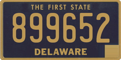 DE license plate 899652