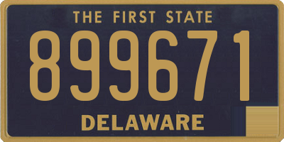 DE license plate 899671