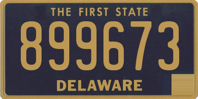 DE license plate 899673
