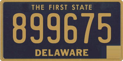 DE license plate 899675