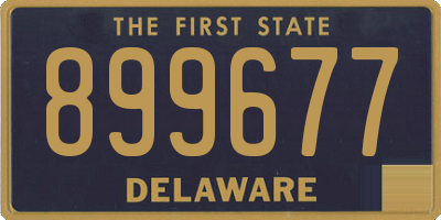 DE license plate 899677