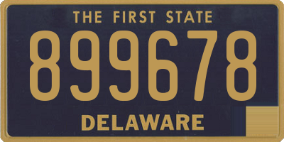 DE license plate 899678