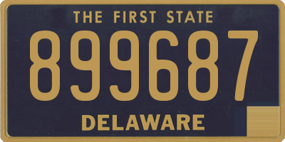 DE license plate 899687