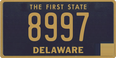 DE license plate 8997