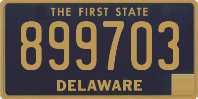 DE license plate 899703
