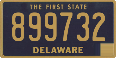 DE license plate 899732