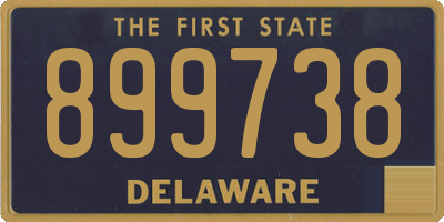 DE license plate 899738
