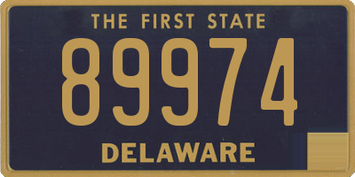 DE license plate 89974
