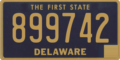 DE license plate 899742