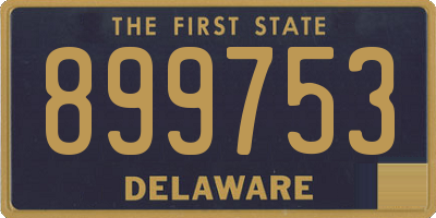 DE license plate 899753