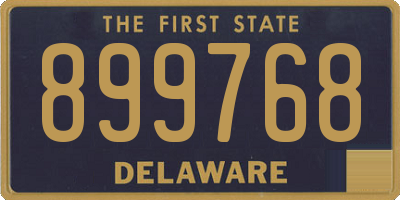 DE license plate 899768