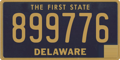 DE license plate 899776
