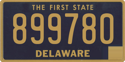 DE license plate 899780