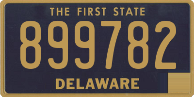 DE license plate 899782