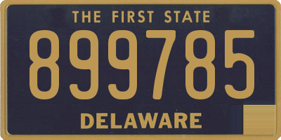 DE license plate 899785