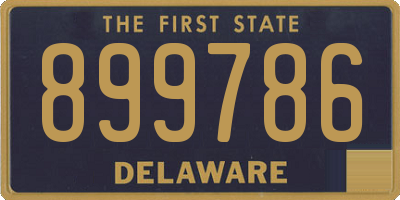 DE license plate 899786