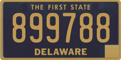 DE license plate 899788