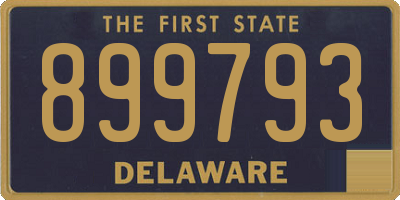 DE license plate 899793