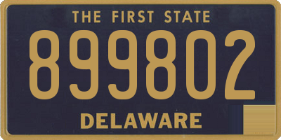 DE license plate 899802