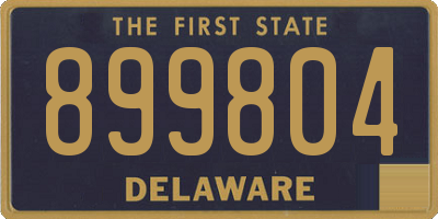 DE license plate 899804