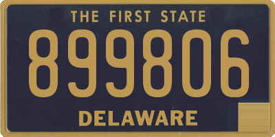 DE license plate 899806