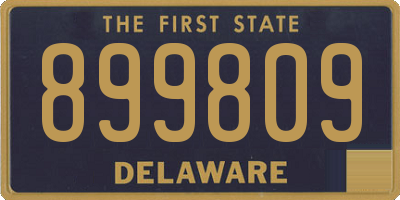 DE license plate 899809