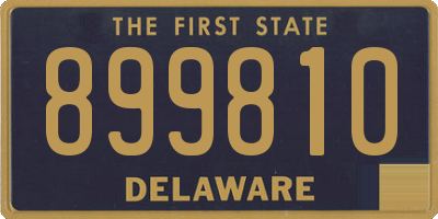 DE license plate 899810