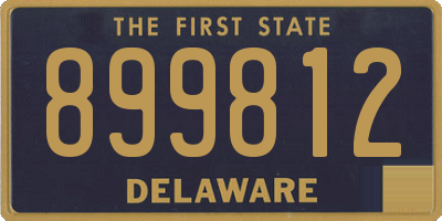 DE license plate 899812