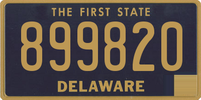 DE license plate 899820