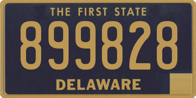 DE license plate 899828