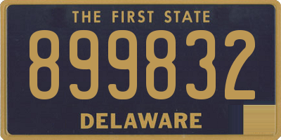 DE license plate 899832