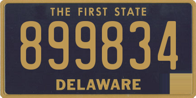 DE license plate 899834