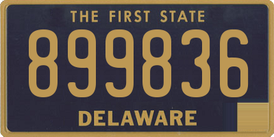 DE license plate 899836