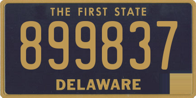 DE license plate 899837