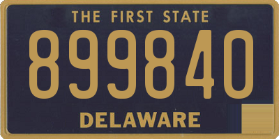 DE license plate 899840