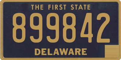 DE license plate 899842