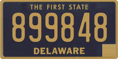 DE license plate 899848