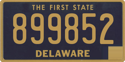 DE license plate 899852