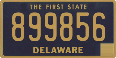 DE license plate 899856