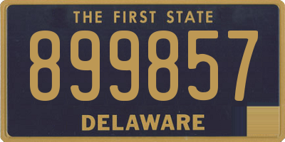 DE license plate 899857