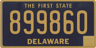 DE license plate 899860